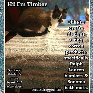 NWT Sonoma Bath Mat | Cat-Crafted | By Timber | Purr-ceived Defects by Design
